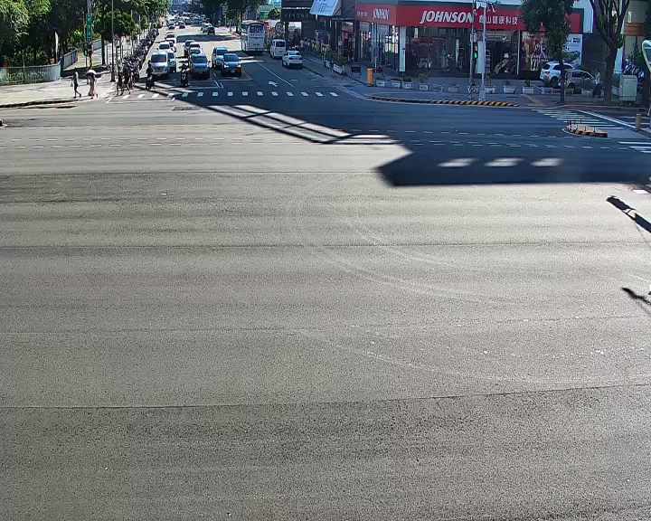 朝富路/台灣大道(右側車流往市政路)