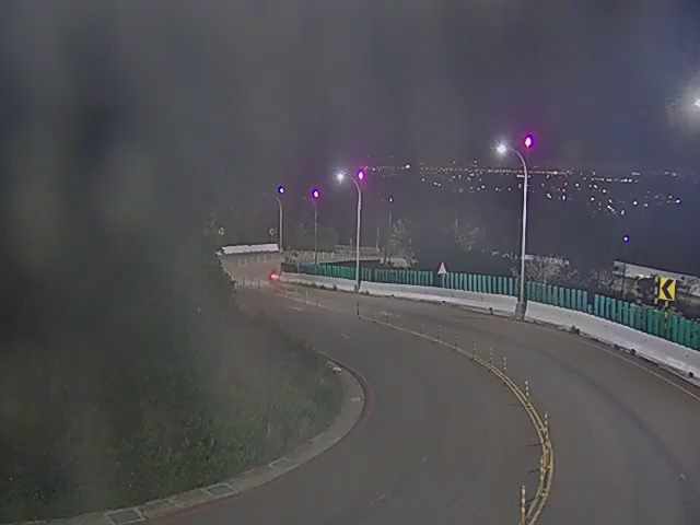 大肚區華山路(右側車流往自由路)