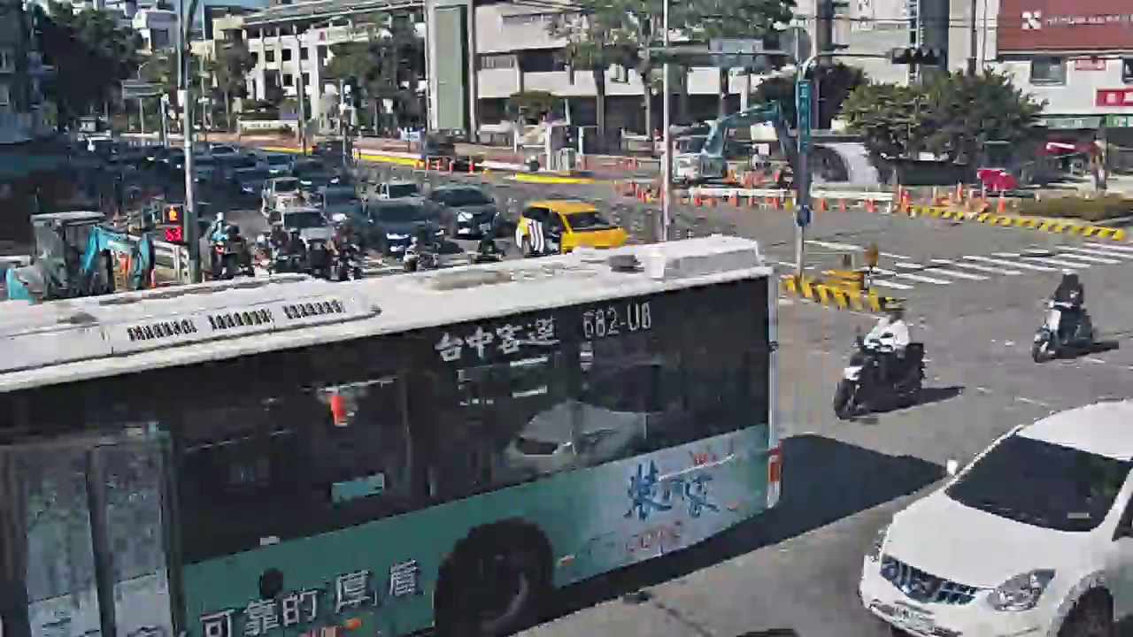 台中市北屯區北屯路/進化北路(右側車流往文心路)